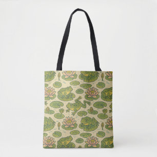 Frosch und Lili Pads Wasserlilien Frösche Tasche