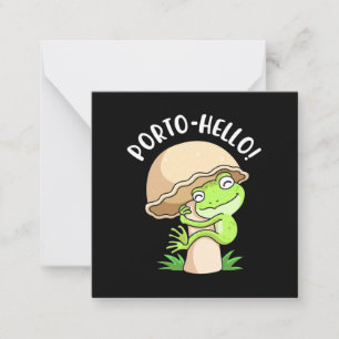 Frosch und Pilz Mitteilungskarte