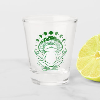 Frosch und Pilz, mystisches Pilz Schnapsglas