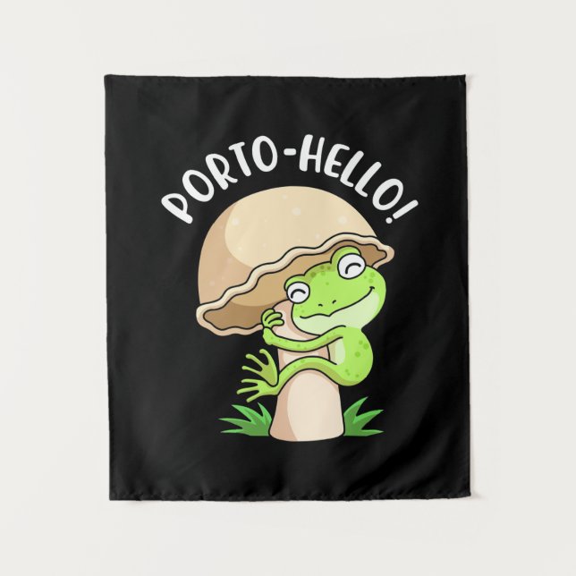 Frosch und Pilz Wandteppich (Vorderseite)