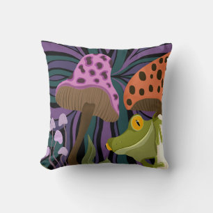 Frosch und Pilze Kissen