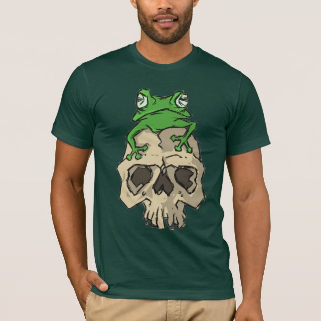 Frosch-und Schädel-Shirt T-Shirt (Vorderseite)