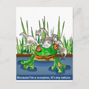 Frosch und Skorpion Postkarte