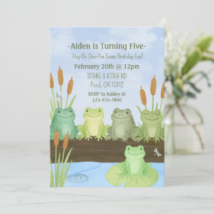 Frosch und Totenteich zum Geburtstag Einladung
