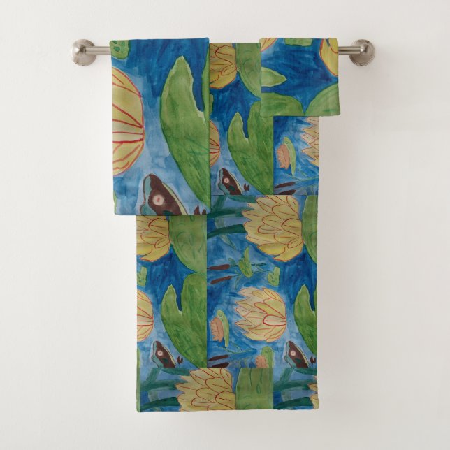 Frosch und Wasserlilien Handtuch Set (Insitu)