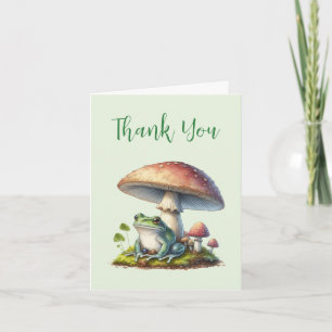 Frosch unter einem Pilz Süße Natur Dankeskarte