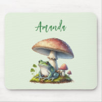 Frosch unter einem Pilz Süße Natur