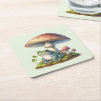 Frosch unter einem Pilz Süße Natur