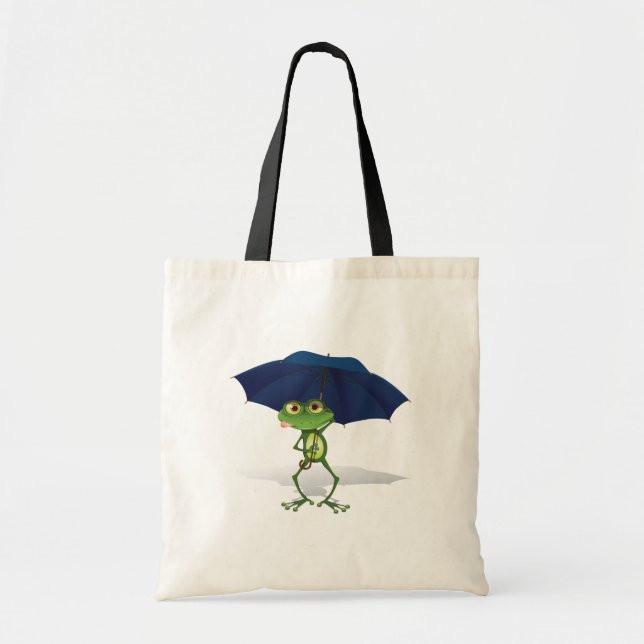 Frosch unter einem Regenschirm Tragetasche (Vorne)
