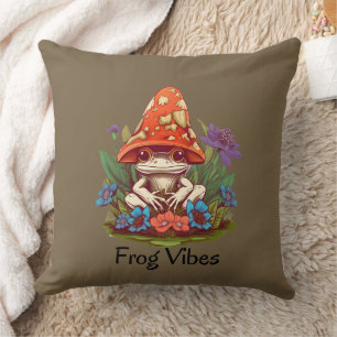 Frosch-Vibes-Wurfkissen Kissen