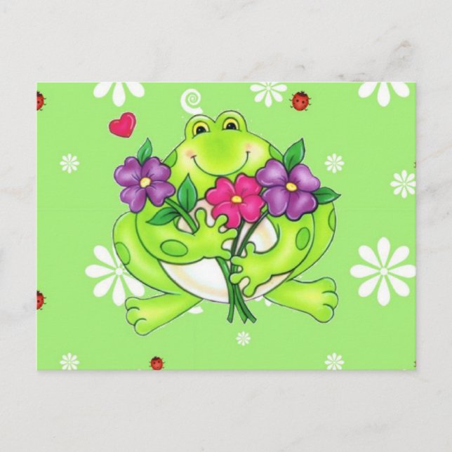 Frosch-Waren-Geschenke Postkarte (Vorderseite)