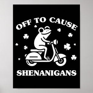 Frosch weg, um St. Patrick's Day Unsinn zu verursa Poster