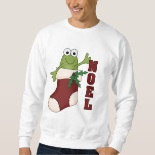 Frosch-Weihnachten-Feiertags-T-Shirts und Sweatshirt