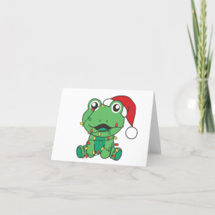 Frosch Weihnachts-Wintertiere Weihnachtsfrösche Feiertagskarte