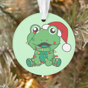 Frosch Weihnachts-Wintertiere Weihnachtsfrösche Ornament