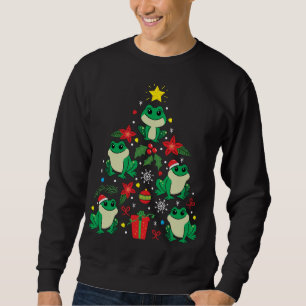 Frosch Weihnachtsbaum Funny Xmas Geschenk Sweatshirt