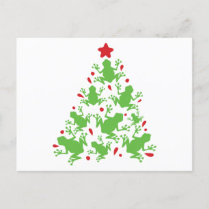 Frosch Weihnachtsbaum Santa Frog Weihnachten, Postkarte