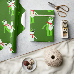 Frosch Weihnachtsurlaub Geschenkpapier