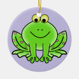 Frosch-Weihnachtsverzierung Keramik Ornament