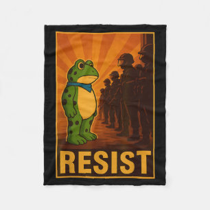 Frosch widersteht Rtland Frosch Protest - Rtland F Fleecedecke