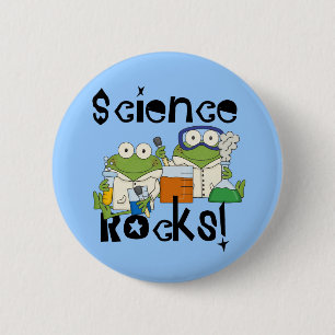 Frosch-Wissenschafts-Felsen Button