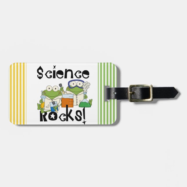 Frosch-Wissenschafts-Felsen Gepäckanhänger (Vorderseite horizontal)