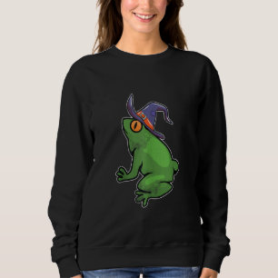Frosch Witz Lazy Halloween Kostüm Zauberer Sweatshirt
