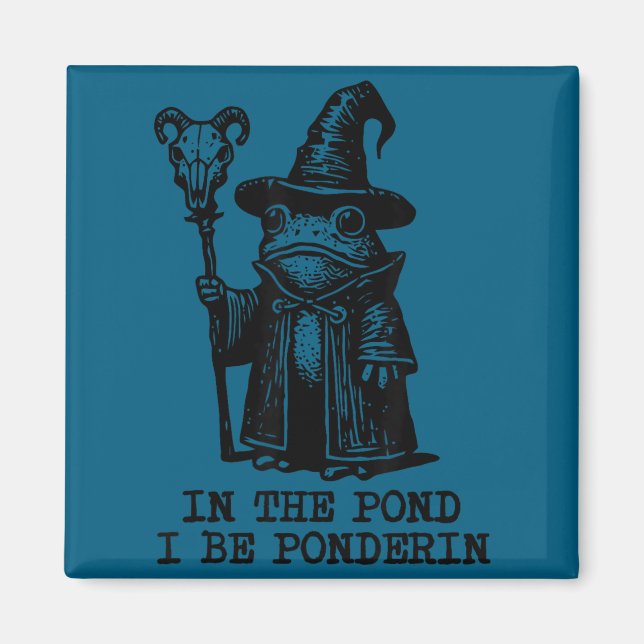 Frosch-Zauberer-Meme In The Nd I Be Nderin  Magnet (Vorne)
