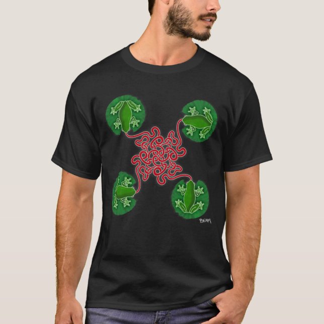 Frosch-Zungendesign T-Shirt (Vorderseite)