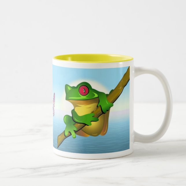 Frosch Zweifarbige Tasse (Rechts)