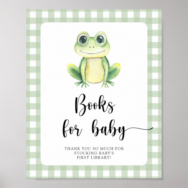 Froschbaby-Dusche - Bücher für das Baby Poster (Vorne)