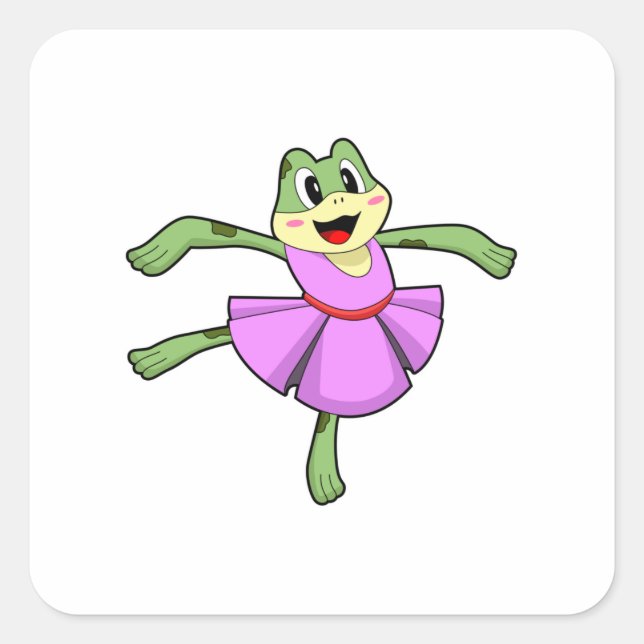 Froschballtanz Quadratischer Aufkleber (Vorderseite)