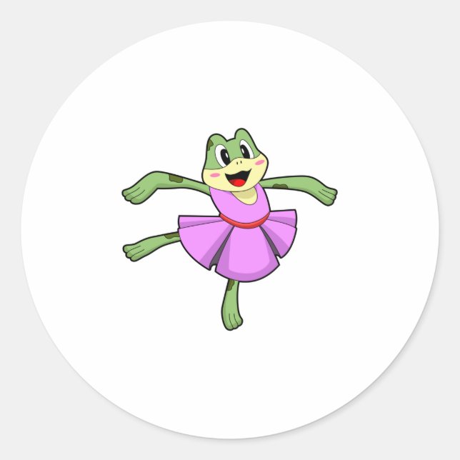 Froschballtanz Runder Aufkleber (Vorderseite)