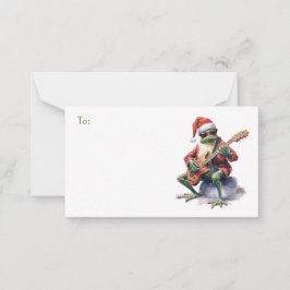Froschband für Weihnachten bis/von Geschenk Mitteilungskarte