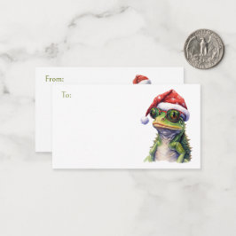 Froschband für Weihnachtsfeigen zu/von geschenkten Mitteilungskarte