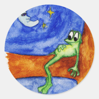 Froschbedeckung Runder Aufkleber