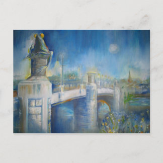 Froschbrücke bei Nacht Postkarte
