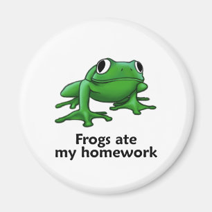 Frösche aßen meine Hausaufgaben Magnet