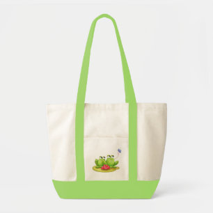 Frösche auf einer Lilly Auflage-Tasche Tragetasche