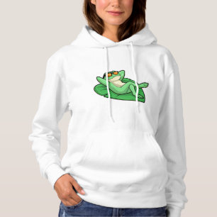 Frösche auf Leaf mit Sonnenbrille Hoodie
