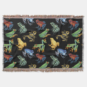 Frösche auf schwarz decke