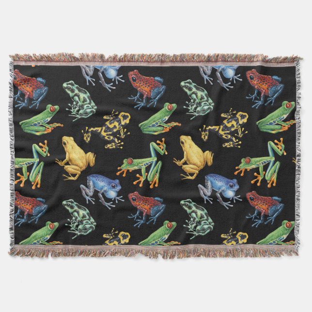 Frösche auf schwarz decke (Vorderseite)