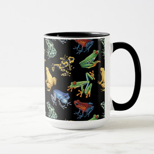 Frösche auf schwarz tasse (Rechts)