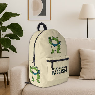 Frösche gegen den Faschismus Portland Frosch Prote Bedruckter Rucksack