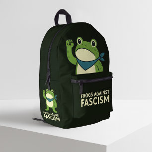 Frösche gegen den Faschismus Portland Frosch Prote Bedruckter Rucksack
