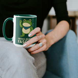 Frösche gegen den Faschismus Portland Frosch Prote Tasse