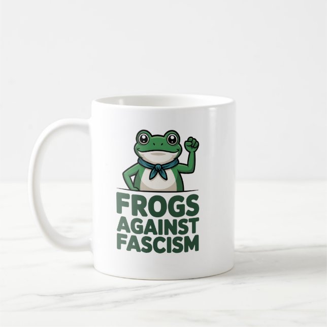 Frösche gegen Faschismus - Portland Frosch Protest Kaffeetasse (Links)