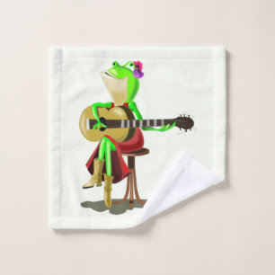 Frösche Gitarrenbadetücher Spaß - Malerei Badhandtuch Set