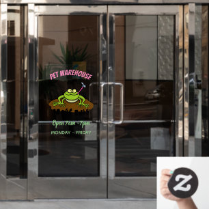 Frösche herrschen lustig-grüner Frosch-Cartoon Fensteraufkleber