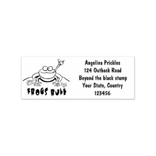Frösche herrschen lustig-grüner Frosch-Cartoon Gummistempel